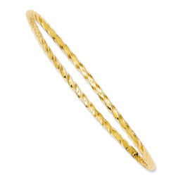 2.5mm Twisted Slip-On Bangle in 14K Gold - 8.0&quot;