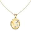 Thumbnail Image 1 of Oval Footprint Locket in 14K Two-Tone Gold