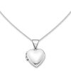 Polished Mini Heart Locket in 14K White Gold