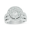 Thumbnail Image 1 of 3.00 CT. T.W. Composite Diamond Frame Multi-Row Engagement Ring in 14K White Gold