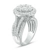Thumbnail Image 2 of 3.00 CT. T.W. Composite Diamond Frame Multi-Row Engagement Ring in 14K White Gold
