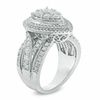 Thumbnail Image 1 of 2.00 CT. T.W. Composite Diamond Pear-Shaped Frame Engagement Ring in 14K White Gold