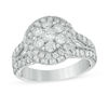 Thumbnail Image 0 of 2.00 CT. T.W. Composite Diamond Frame Split Shank Engagement Ring in 14K White Gold