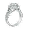 2.00 CT. T.W. Composite Diamond Frame Split Shank Engagement Ring in 14K White Gold