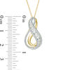 Thumbnail Image 2 of 0.33 CT. T.W. Diamond Double Infinity Pendant in 10K Gold