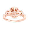 Thumbnail Image 2 of 0.95 CT. T.W. Certified Oval Diamond Past Present Future® Frame Engagement Ring in 14K Rose Gold (I/I2)