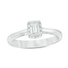 Thumbnail Image 0 of 0.60 CT. T.W. Certified Canadian Emerald-Cut Diamond Frame Engagement Ring in 14K White Gold (I/SI2)