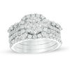 Thumbnail Image 0 of 2.00 CT. T.W. Composite Diamond Frame Three Piece Bridal Set in 14K White Gold