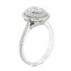 Thumbnail Image 1 of 1.00 CT. T.W. Composite Diamond Oval Frame Engagement Ring in 14K White Gold