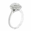 Thumbnail Image 2 of 1.00 CT. T.W. Composite Diamond Oval Frame Engagement Ring in 14K White Gold
