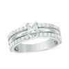 Thumbnail Image 0 of 1.00 CT. T.W. Princess-Cut Diamond Multi-Row Engagement Ring in 14K White Gold