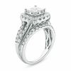 1.50 CT. T.W. Quad Princess-Cut Diamond Frame Multi-Row Engagement Ring in 14K White Gold