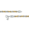 Men's Rope Chain Necklace and Bracelet Set in Stainless Steel and Yellow IP