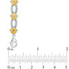 Thumbnail Image 1 of 5.0mm Cushion-Cut Citrine and 0.15 CT. T.W. Diamond Link Bracelet in Sterling Silver - 7.5"