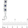 Thumbnail Image 1 of Lab-Created Blue Sapphire and 0.18 CT. T.W. Diamond Bracelet in Sterling Silver - 7.25"