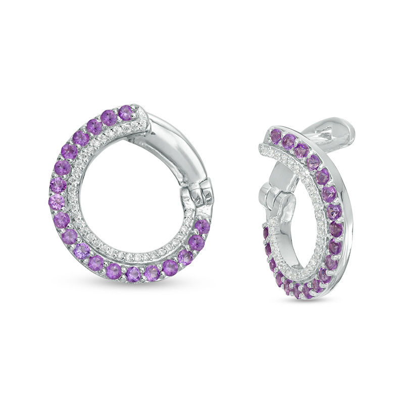 Earrings with purple stones store