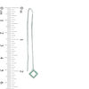 Thumbnail Image 2 of Lab-Created Emerald Tilted Square Threader Earrings in Sterling Silver