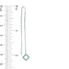 Thumbnail Image 3 of Lab-Created Emerald Tilted Square Threader Earrings in Sterling Silver