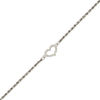 Thumbnail Image 1 of Diamond-Cut Heart Anklet in 14K White Gold - 10"
