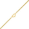 Thumbnail Image 0 of Diamond-Cut Heart Anklet in 14K Gold - 10"
