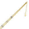 Thumbnail Image 0 of Diamond-Cut Triple Strand Bead Anklet in 14K Two-Tone Gold - 10"