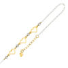Thumbnail Image 1 of Diamond-Cut Triple Heart Anklet in 14K Two-Tone Gold - 10"
