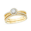 Thumbnail Image 0 of 0.30 CT. T.W. Diamond Frame Rope Shank Bridal Set in 10K Gold