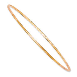Diamond-Cut Slip-On Bangle in 14K Rose Gold