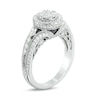 Thumbnail Image 2 of Vera Wang Love Collection 0.95 CT. T.W. Composite Diamond Vintage Style Split Shank Engagement Ring in 14K White Gold