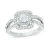 Thumbnail Image 0 of Vera Wang Love Collection 0.95 CT. T.W. Diamond Double Frame Engagement Ring in 14K White Gold