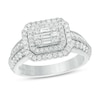 Thumbnail Image 0 of Vera Wang Love Collection 0.95 CT. T.W. Composite Diamond Octagonal Vintage Style Engagement Ring in 14K White Gold