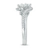 Thumbnail Image 3 of Ever Us™ 1.00 CT. T.W. Two-Stone Princess-Cut Diamond Tilted Bypass Frame Ring in 14K White Gold