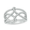 Thumbnail Image 0 of Vera Wang Love Collection 0.45 CT. T.W. Diamond Open Twist Ring in Sterling Silver