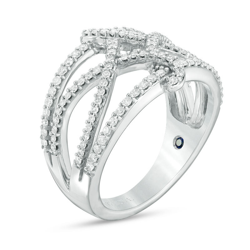 Vera Wang Love Collection 0.45 CT. T.W. Diamond Open Twist Ring in Sterling Silver