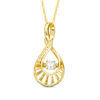 Thumbnail Image 1 of Unstoppable Love™ 0.10 CT. Diamond Solitaire Twist Loop Pendant in 10K Gold
