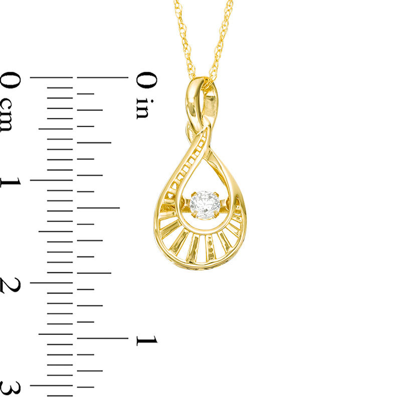 Unstoppable Love™ 0.10 CT. Diamond Solitaire Twist Loop Pendant in 10K Gold