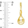 Thumbnail Image 2 of Unstoppable Love™ 0.10 CT. T.W. Diamond Twist Loop Drop Earrings in 10K Gold