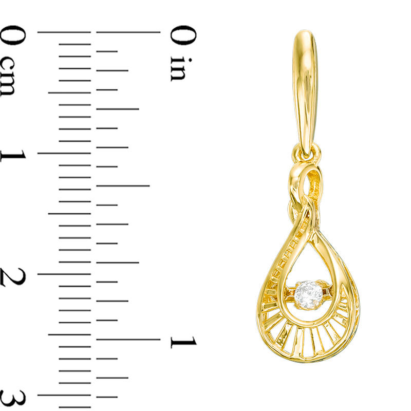 Main Image 2 of Unstoppable Love™ 0.10 CT. T.W. Diamond Twist Loop Drop Earrings in 10K Gold