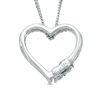 Ever Us™ 0.95 CT. T.W. Two-Stone Diamond Heart Pendant in 14K White Gold - 19"