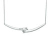 Thumbnail Image 1 of Ever Us™ 1.95 CT. T.W. Two-Stone Diamond Bypass Necklace in 14K White Gold - 19.25"