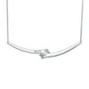 Thumbnail Image 2 of Ever Us™ 1.95 CT. T.W. Two-Stone Diamond Bypass Necklace in 14K White Gold - 19.25"