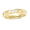 Thumbnail Image 0 of Men's 1/10 CT. T.W. Diamond Three Stone Wedding Band in 10K Gold (1 Line)