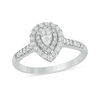 Thumbnail Image 0 of 0.45 CT. T.W. Pear-Shaped Diamond Double Frame Engagement Ring in 14K White Gold