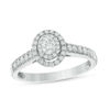 Thumbnail Image 0 of 0.45 CT. T.W. Oval Diamond Double Frame Engagement Ring in 14K White Gold