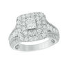 Thumbnail Image 1 of 2.00 CT. T.W. Princess-Cut Diamond Double Frame Vintage-Style Engagement Ring in 14K White Gold