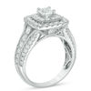 Thumbnail Image 1 of 2.00 CT. T.W. Princess-Cut Diamond Double Frame Vintage-Style Engagement Ring in 14K White Gold