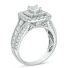 Thumbnail Image 2 of 2.00 CT. T.W. Princess-Cut Diamond Double Frame Vintage-Style Engagement Ring in 14K White Gold