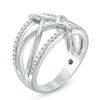 Thumbnail Image 2 of Vera Wang Love Collection 0.23 CT. T.W. Diamond Open Twist Ring in Sterling Silver
