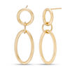 Thumbnail Image 1 of Interlocking Open Drop Earrings in 10K Gold