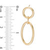 Thumbnail Image 2 of Interlocking Open Drop Earrings in 10K Gold